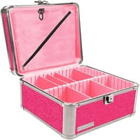 Podijeljena kutija za odlaganje u Vaultz, kvadratni, ružičasti BLING - VZ03892