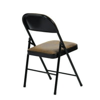 HOMY CASA presvlake podstavljene preklopne stolice Nema montaže Potreban paket, smeđa antilop Leathaire