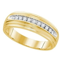 Sterling srebrni okrugli dijamantski vjenčani prsten CTTW