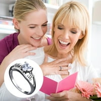 Pgeraug Pokloni za žene Mama Letter Love Multicolor Izjava prstena Rings Mainer Rings Mom Prstenovi