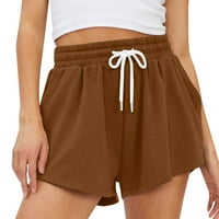 Pgeraug pantalone za žene znojne kratke hlače udobne lounge kratke hlače Elastične kratke hlače za žene