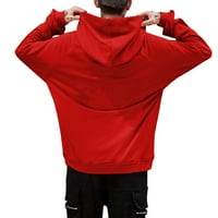 Ketyyh-Chn Muška pulover dukserice muške tuničke dukseve top košulje crvene, 2xl