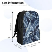 Floralni list plavi putni ruksak za muškarce Žene Klasični veliki kapacitet za fakultet za laptop