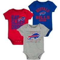 Novorođen i novorođenčad Royal Red Buffalo Bills jedu fudbal za spavanje drol trodijelni set tijela