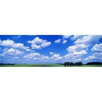 Kumulusni oblaci sa pejzažnim plavim nebom Njemačka USA Poster Print by - 12