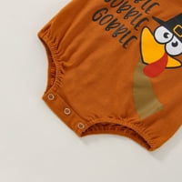 Dječaci Bodysuits Baby Girl Dan zahvalnosti Turska s dugim rukavima Romper Casual Pismo Ispis BodySuit