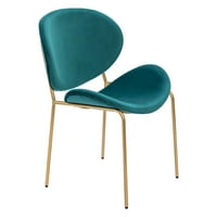24 široka moderna baršunasta ručna stolica sa zlatnim nogama