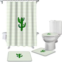 Soctur kaktus kupaonica Podesite tuš zastava za kupanje za kupanje Contour mat i toaletni poklopac poklopca