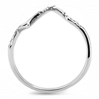 Ženski srebrni prstenovi visoki polirani prsten od nehrđajućeg čelika od 316 l sa AAA razredom CZ u