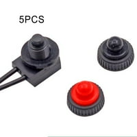Vruća prodaja 12V vodootporna gumba prekidač za isključivanje sa 4 olovna žica crna