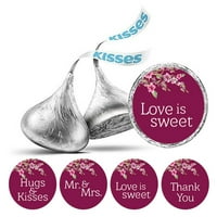 Darling Suvenir Chocolate Candy Etikete Cvjetne naljepnice za vjenčanje DIY-ljubičaste