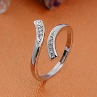 Vruća modna šarm Ženska prirodna zvona srebrna podesiva prsten veličine