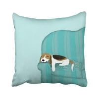 Happy Couch Pas Slatka beagle opuštajući poklopac jastučnice