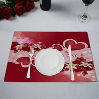 Kartica za Valentinovo s prekrasnim cvjetovima Kuhinja kuhinja Trpezarijskim prostirkima Placemats veličina,