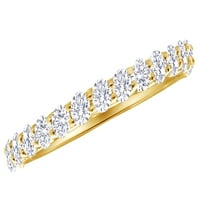 Bijeli prirodni dijamantski prsten za vječnost u 14k bijelo zlato