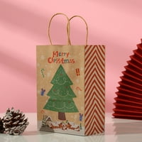 Gwong set Candy torba ručka dizajn Veliki kapacitet papir veseli božićnu zabavu Favorizirajte poklon
