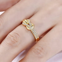Nakit za žene Prstenje Prijateljstvo Love Knot Ring Gold pozlaćen Diamond Love Knot Promice Ring Twisted