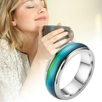 Kreativna promjena boje zvona osjetljiv izgled i odlične teksturne prstenove za muža i ženu zlatni broj 12