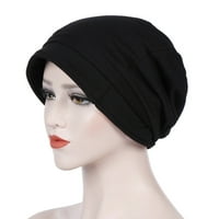 MAFYTYTPR Ljetni sunčevi šeširi za žene, modne žene Ruched Solid Visor Hat Ruffle Chemo Beanie Turban