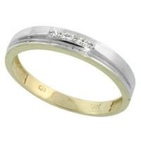 10k zlatni dijamantski zaručni zaručni prsten za vjenčanje za njega i njenog trodijelnog 0. Cttw dame