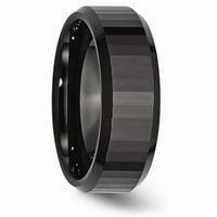 Mia Diamonds Keramička ivica, crna Polirano venčani zaručnički zaručni prsten veličine - 8.5