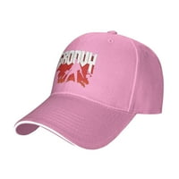 Muški i žene Unizira jedinstveni otisak sa pepelom VS Zli mrtvi groovy logo Podesiva traper kapa ružičasta