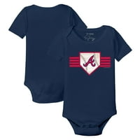 Dojenčad Tiny Turpap Navy Atlanta Braves Base Stripe Bodysuit