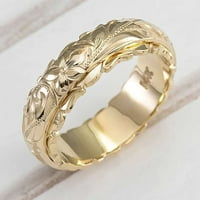 Nakit elegantan cvijet srebro, vjenčani prstenovi nakit zlata i klizač