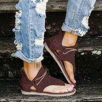 Ljetne žene dame ravne čvrste sandale casual čipkasti ukras zip up cipele