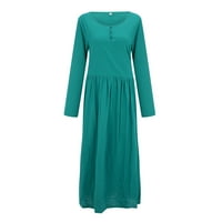 FVWitlyh Wrap haljina za žene žene V izrez ruffle s kratkim rukavima jednostavna puna boja Ležerna ljetna