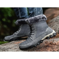 Harsuny muški topli čizme plišane obloge čizme za snijeg Fau Fur Winter Boot vanjski platforma Neklizajuća