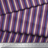 Soimoi ljubičasta svilena tkanina vertikalna pruga tiskana tkanina široka