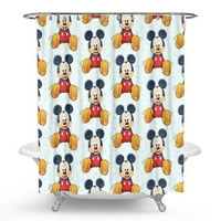 Djevojke Mickey Mouse Vodootporna tuš zavjesa, dizajn Otvara se otporna na kupaonicu Dekor set dodaci