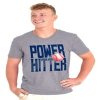 Bejzbol plejer Power Hilter Ventilator V izrez T Majica Tees Muške Brisco Brands S