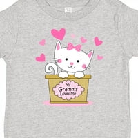 Inktastična kitty grammy voli me poklon toddler toddler djevojka majica