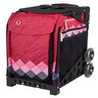 ZUCA 18 Sportska torba - ružičasti dijamanti sa ne-bljeskajućim kotačima, ručak i poklopcem sjedala