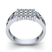 Prirodno 0.33carat okrugli rez Diamond Muns Classic Angažman prsten Čvrsta 18k ruža, bijela ili žuta