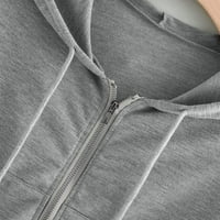 Dabuliu Womens Zip up hoodie slatke prevelike prevelike dukseve Y2K estetika plus veličine dukseri udobne
