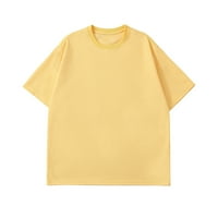 Sanbonepd Muške košulje Muške ljetne čvrste boje Tkanina Jednostavna casual majica sa okruglim vratom