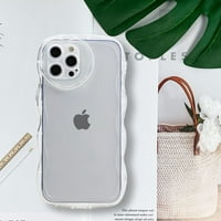 Slučaj za iPhone PRO MA Case, kovrčav dizajn okvira za žene djevojke, simpatična ljubav heart kamera