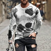 Muška majica s dugim rukavima 3D 3D printske košulje Slim Fit Ležerne modne grafičke vrhove TEE Duks