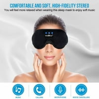 Slušalice za spavanje Bluetooth 5. Bežična ledena svilena obloga za oči za oči za pranje za spavanje