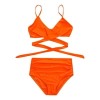 Leesechin ženski plivanje odijela klirence vintage Tummy Control Wrap Cross Cloor Bikini setovi Tržni