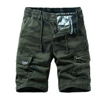 Muške Camo Cargo Hratke Casual Multi džep teretni hlače na otvorenom labave ravne kratke hlače