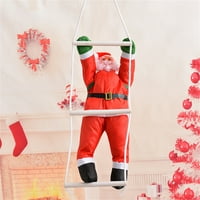 Vikakiooze Santa Claus na ljestve Božićni ukras Božićna figura Djed Mraz