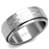 TK - visoki polirani prsten od nehrđajućeg čelika bez kamena