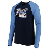 Muška nova era mornarica Tennessee Titans Trenutna majica Raglan dugih rukava