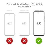 Distinconknk Clear Shootofofofoff Hybrid futrola za Galaxy S Ultra 5G - Branič za TPU, akril leđa, Zaštitni