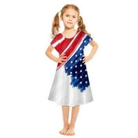 Novorođenčad Djevojka za neovisnost neovisnost odjela 4. jula haljina haljina rumper-rukava vrhunska