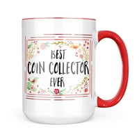Neonblond sretan cvjetni kolekcionar kolektora kovanika za kofer za ljubitelje čaja za kavu